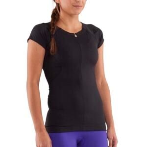 LULULEMON Presta Cycling Top Women 8 Black Bike Sporty Athletic Outdoor Camping